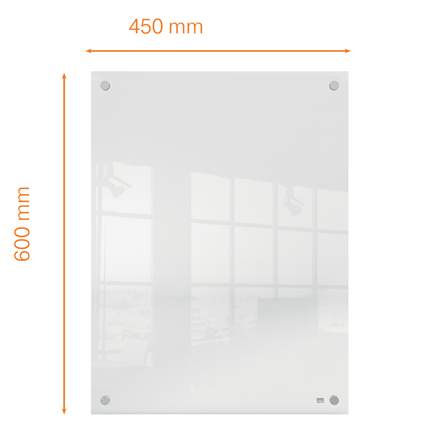 Nobo Transparent Acrylic Mini Whiteboard Wall Mounted 600x450mm