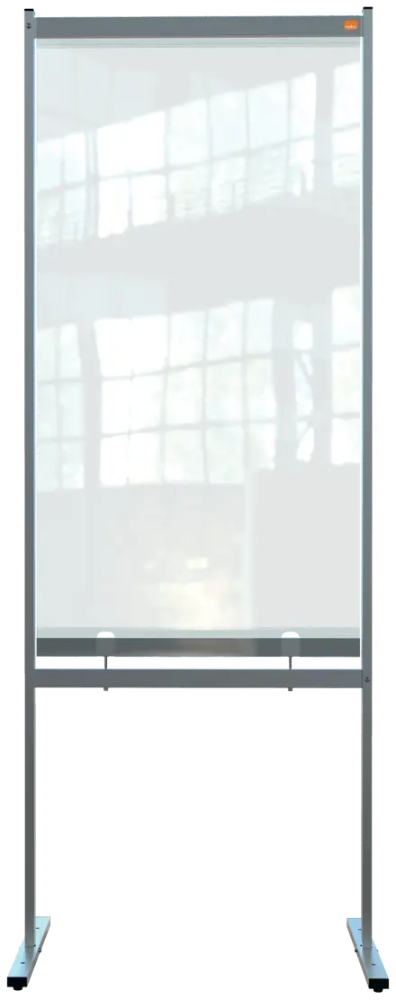 Nobo Premium Plus Clear Pvc Free Standing Protective Screen Divider 780x2060mm Screen Dividers Nobo