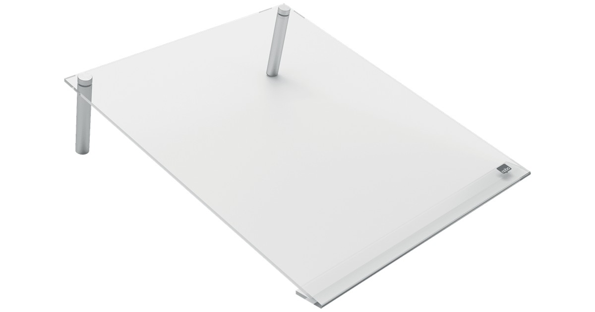 Clavier de bureau Mini tableau blanc Tableau d'écriture En verre trempé  Bureau d'affaires Effaçable Note Mémo Dry Erase Board Wrist Rest