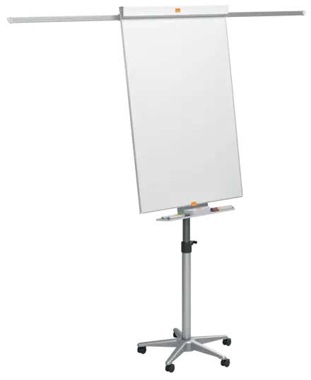 Flipchart Easel Nobo Classic Nano Clean™ Mobile including extendable display arms