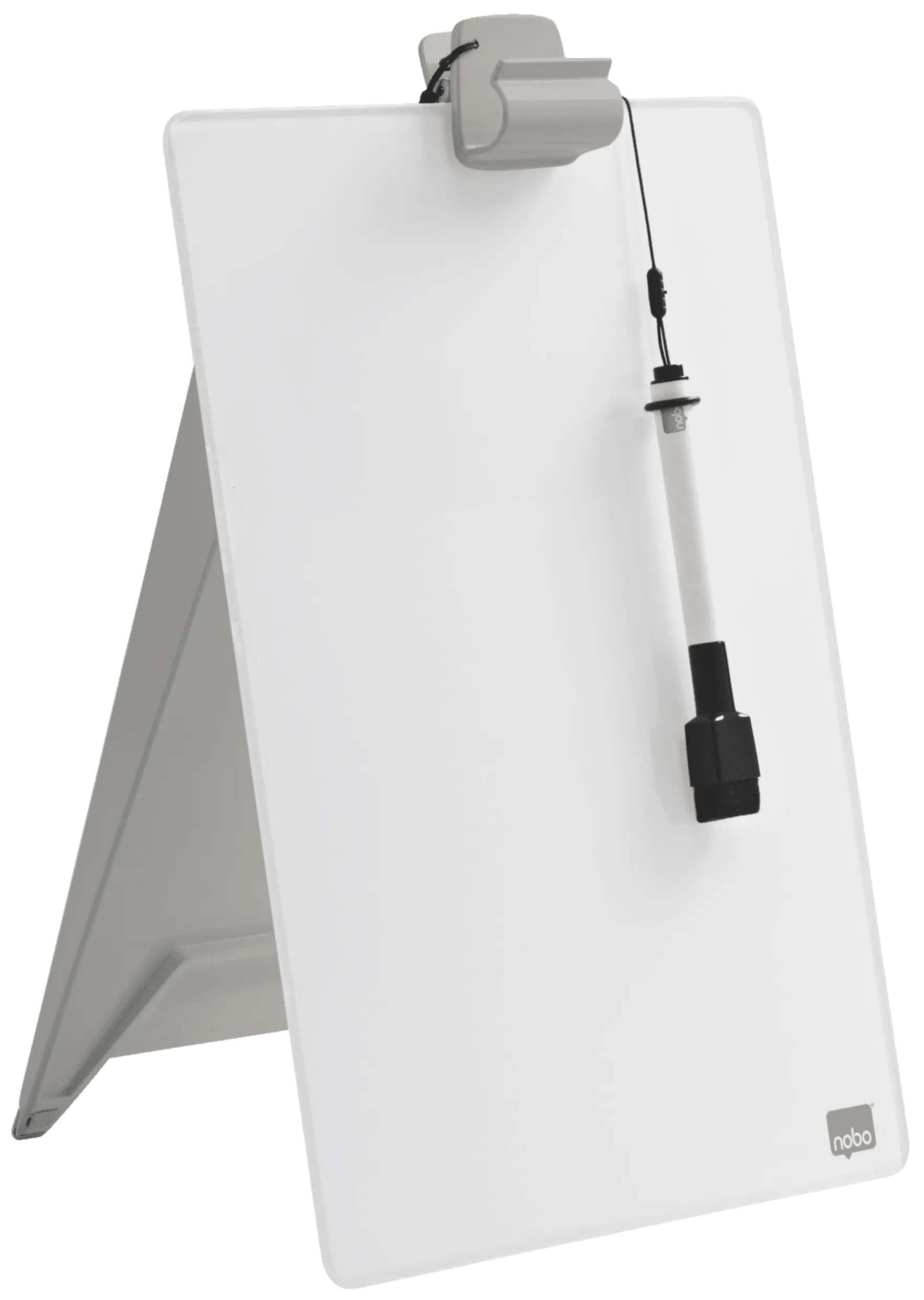 Nobo Desktop Whiteboard Easel With Dry Erase Glass Surface 216x297mm NOBO