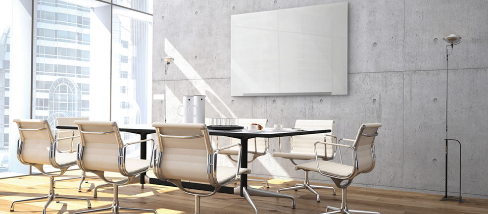 Diamond Glass whiteboards  Stylish and three times easier to clean. 
