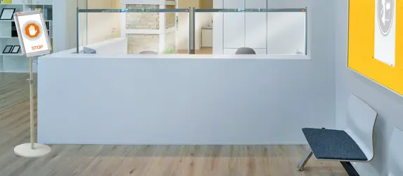 Séparateurs de bureau en PVC transparent